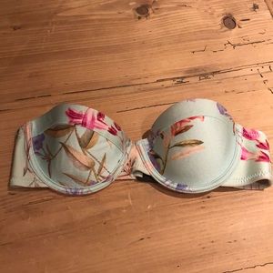 Triangl floral print strapless top